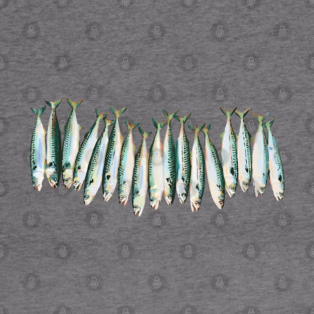 Mackerels painting by Mimie20